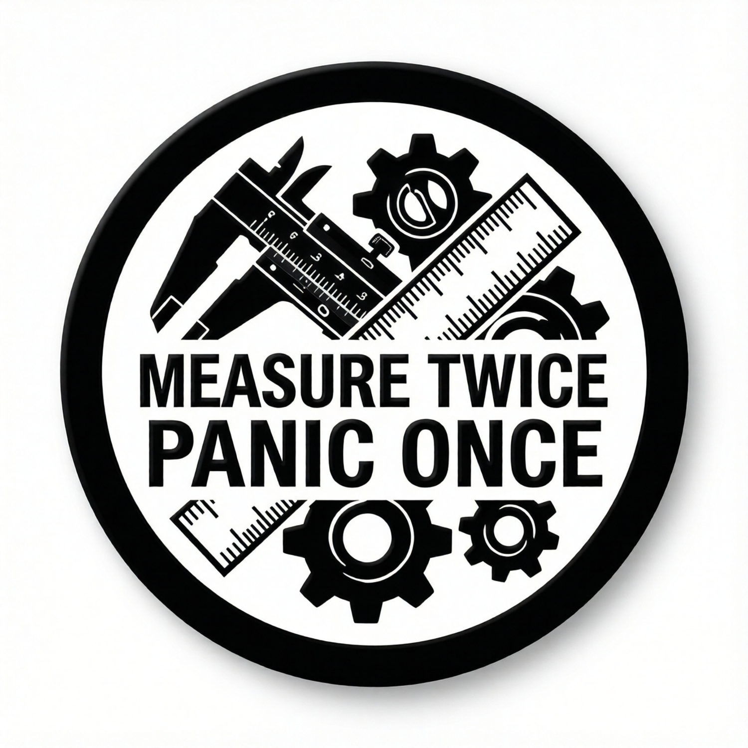 Measure Twice Panic Once Coaster