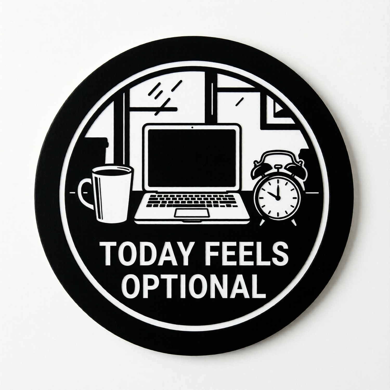 Today Feels Optional Coaster