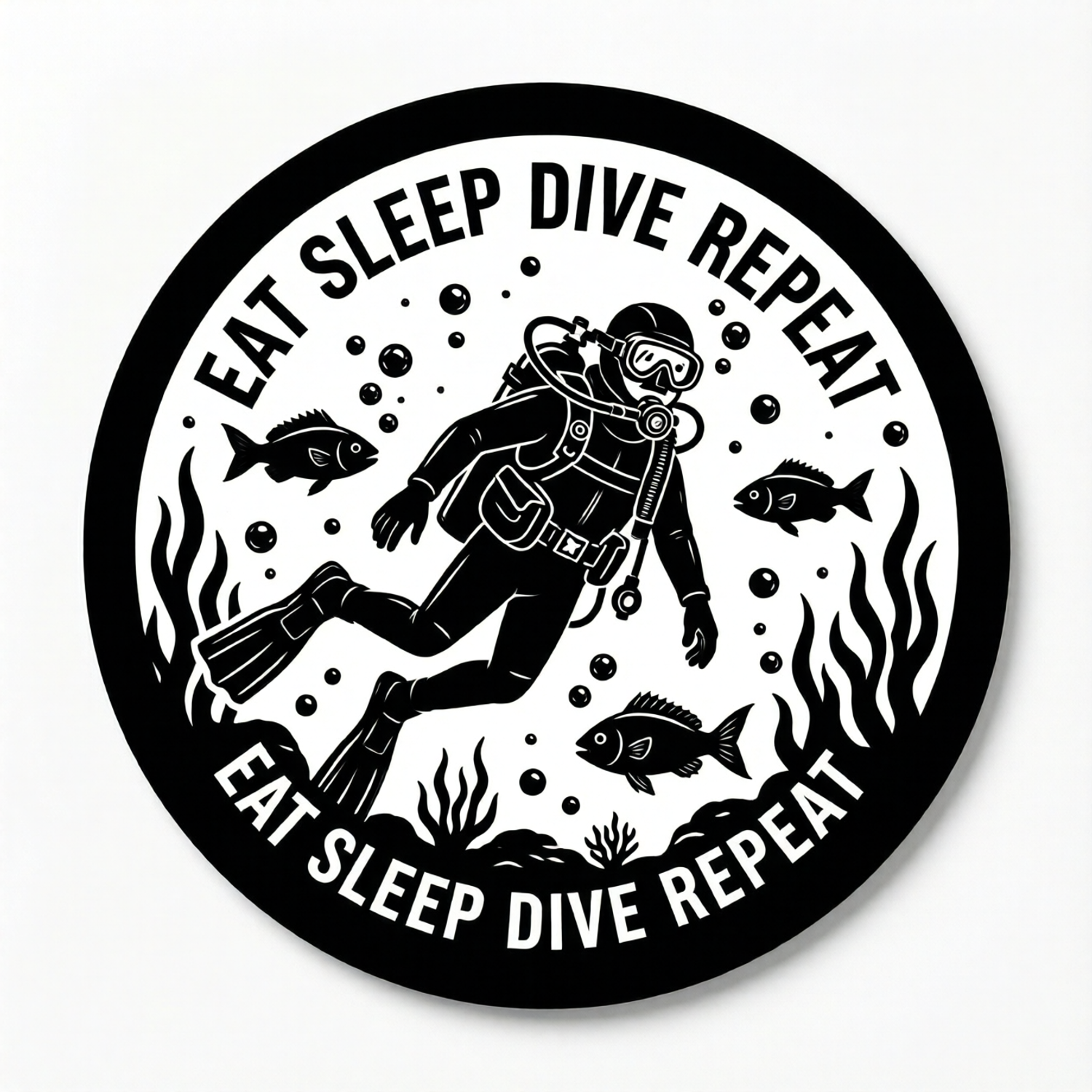 Eat Sleep Dive Repeat Coaster
