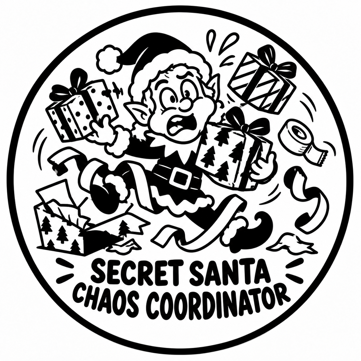 Secret Santa Chaos Coordinator Coaster