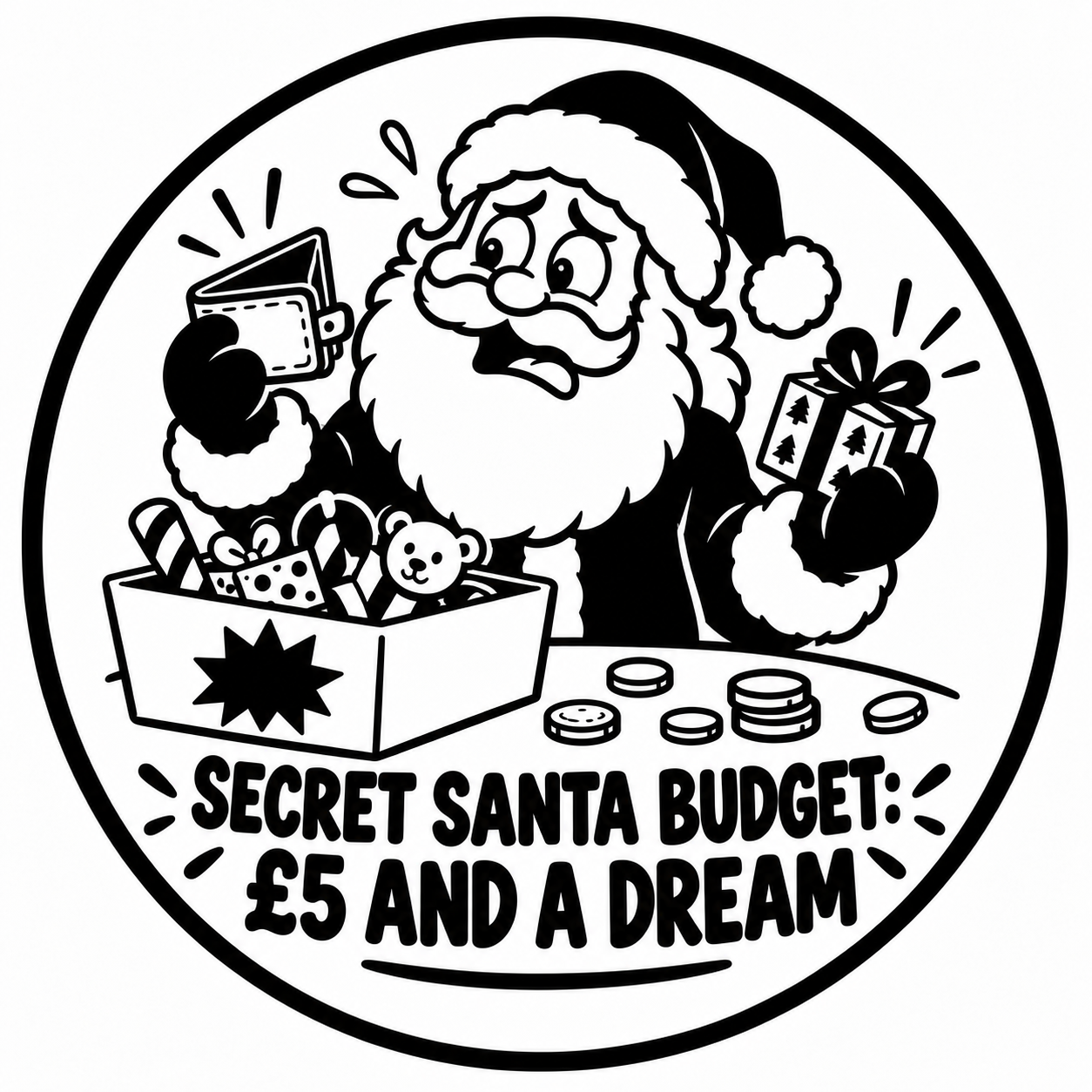 £5 and a Dream Secret Santa Coaster