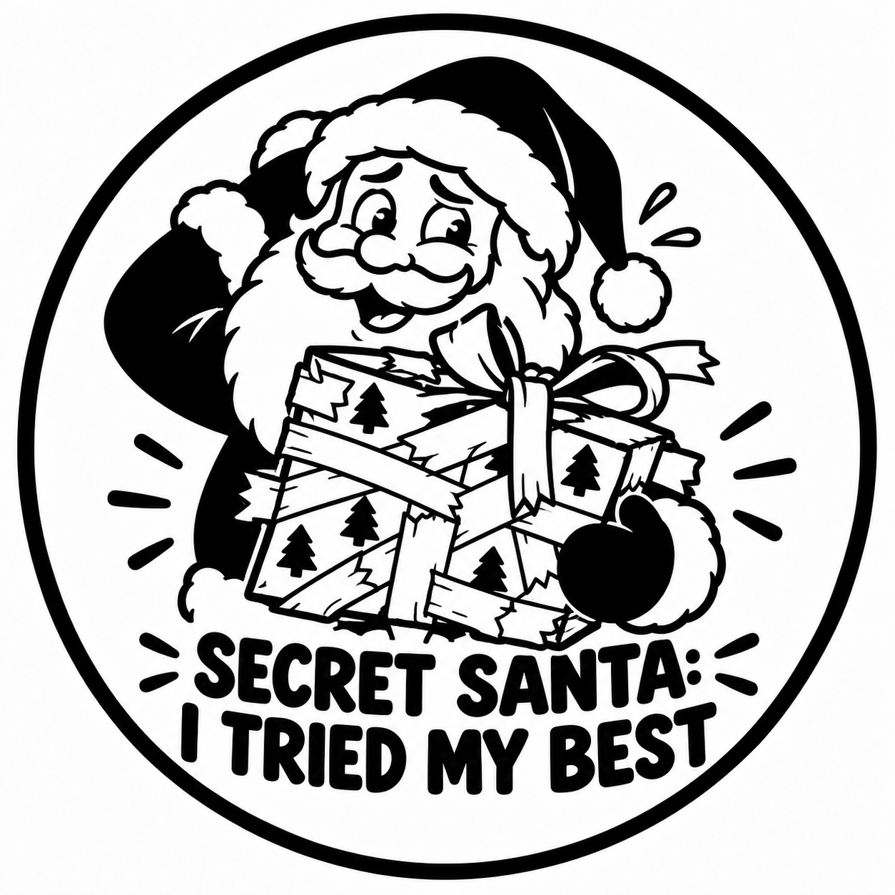 I Tried My Best Secret Santa Coaster