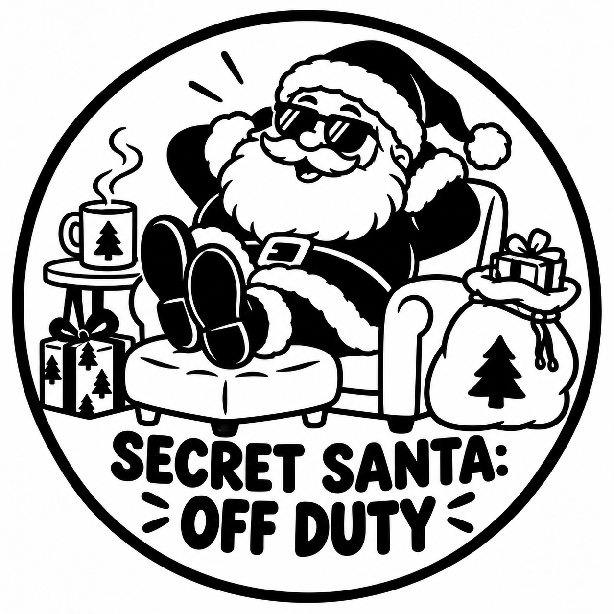 Off Duty Secret Santa Coaster
