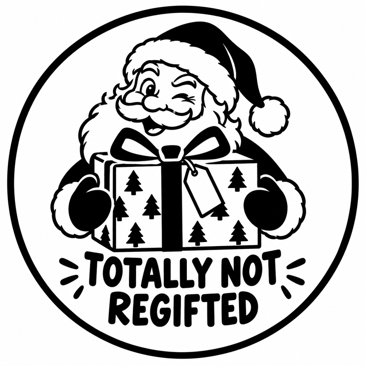 Totally Not Regifted Secret Santa Coaster